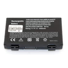 Батарея для ноутбука ASUS F52 F82 F83 K40 K41 K50 K60 K61 K70 P50 X5C X5D X5E X5J X66 X70 X8B X8D / 11.1V 4400mAh (47Wh) BLACK OEM (A32-F82)