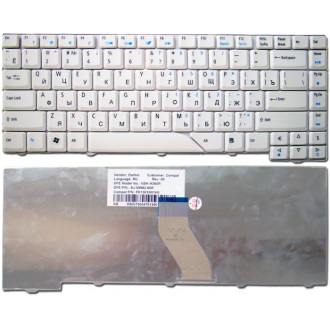 Клавіатура для ноутбука ACER Aspire 4210 4220 4310 4320 4430 4510 4520 4710 4720 4910 4920 5220 5320 5520 5720 5720g 5930 6920 WHITE RU