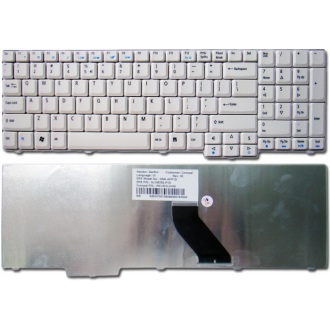 Клавіатура для ноутбука ACER Aspire 5335 5535 5735 7000 7100 7110 7220 7320 7520 7700 7720 8735 8530 9300 9400 9410 9420 9425 9920, Acer Extensa 5235 5635 7220 7620, Acer TravelMate 5100 5110 5600 5610 5620, eMachines E528 E728 WHITE US