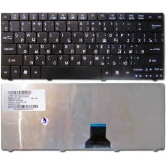 Клавіатура для ноутбука ACER Aspire One 721 751 752 753 772 1410 1551, TimeLine 1810 1830T, Ferrari One 200 BLACK RU