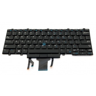 Клавіатура для ноутбука DELL Latitude E5450 E7450 E5470 E7470 BLACK US BackLight (з пойнтстіком)