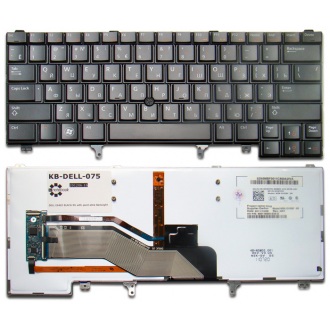 Клавиатура для ноутбука DELL Latitude E5420 E5430 E6220 E6230 E6320 E6330 E6420 E6430 BLACK RU BackLight (с поинтстиком)