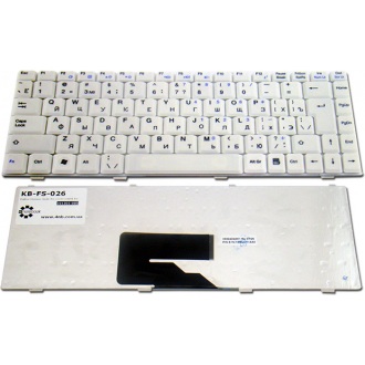 Клавіатура для ноутбука FUJITSU Amilo A1310 A1310G A1655 A1655G L1310 L1310G Li1705 L7320 Pa1538, Amilo Pro V2030 V2035 V2055 V3515 / MSI MegaBook PR200 PR300 PR400 WHITE RU