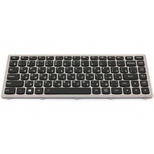 Клавиатура для ноутбука LENOVO IdeaPad Z400 SILVER FRAME BLACK RU BackLight (Win8)