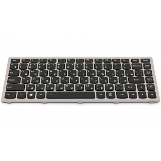 Клавиатура для ноутбука LENOVO IdeaPad Z400 SILVER FRAME BLACK RU BackLight (Win8)