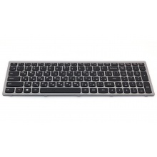 Клавіатура для ноутбука LENOVO IdeaPad U510 Z710 SILVER FRAME BLACK RU