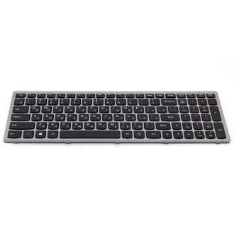 Клавіатура для ноутбука LENOVO IdeaPad U510 Z710 SILVER FRAME BLACK RU