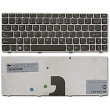 Клавиатура для ноутбука LENOVO IdeaPad Z360 SILVER FRAME BLACK US