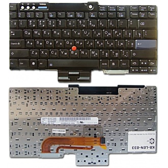 Клавіатура для ноутбука LENOVO ThinkPad R60 R60E R60I R61 T60 T60P T61 Z60 Z60M Z60T Z61 Z61E Z61M Z61P Z61T R400 R500 T400 T500 W500 W700 BLACK RU