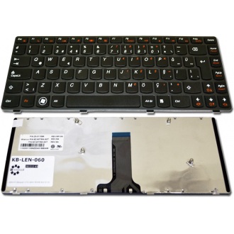 Клавиатура для ноутбука LENOVO Ideapad V370 GREY FRAME BLACK US