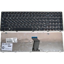 Клавіатура для ноутбука LENOVO IdeaPad G580 G585 N580 N581 N585 V580 Z580 Z585 GREY FRAME BLACK RU (Win8)