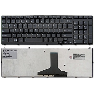 Клавіатура для ноутбука TOSHIBA Satellite A660 A660D A665 A665D BLACK РАМКА ГЛЯНЦЕВА US
