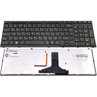 Клавиатура для ноутбука TOSHIBA Satellite A660 A660D A665 A665D BLACK FRAME GLOSSY RU BackLight