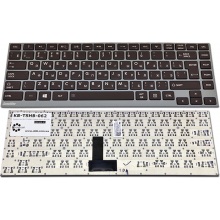 Клавіатура для ноутбука TOSHIBA Portege U800 U800W U830 U835 U840 U845 U900 U920 U920T U925 U940 U940S Z830 Z835 Z930 Z935 GREY FRAME BLACK RU (Win8)