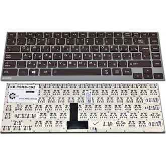 Клавиатура для ноутбука TOSHIBA Portege U800 U800W U830 U835 U840 U845 U900 U920 U920T U925 U940 U940S Z830 Z835 Z930 Z935 GREY FRAME BLACK RU (Win8)
