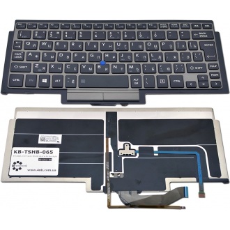 Клавиатура для ноутбука TOSHIBA Portege Z10T GREY FRAME BLACK RU BackLight (с поинтстиком)