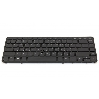 Клавіатура для ноутбука HP EliteBook 740 G1 740 G2 745 G1 745 G2 750 G1 750 G2 755 G1 755 G2 840 G1 840 G2 850 G1 850 G2, ZBook 14 G2 BLACK FRAME BLACK RU BackLight (з пойнтстіком)