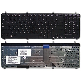 Клавиатура для ноутбука HP Pavilion DV7-2000 DV7-2100 DV7-2200 DV7-3000 DV7-3100 DV7t-2000 DV7t-2100 DV7t-2200 DV7t-3000 DV7t-3100 DV7t-3300 BLACK GLOSSY RU