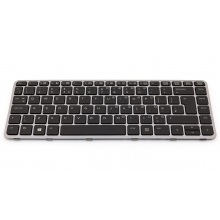Клавіатура для ноутбука HP EliteBook Folio 1040 G1 1040 G2 SILVER FRAME BLACK US BackLight