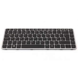 Клавіатура для ноутбука HP EliteBook Folio 1040 G1 1040 G2 SILVER FRAME BLACK US BackLight