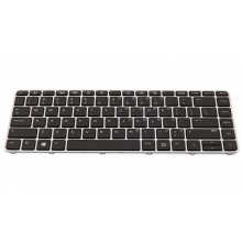 Клавіатура для ноутбука HP EliteBook Folio 1040 G3 SILVER FRAME BLACK US BackLight
