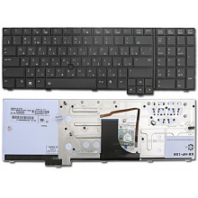 Клавиатура для ноутбука HP EliteBook 8740W BLACK RU BackLight (с поинтстиком)