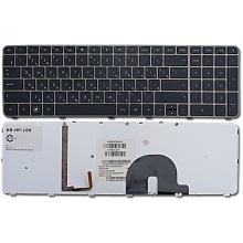 Клавиатура для ноутбука HP ENVY 17-1000 17-1100 17-1200 17-2000 17-2100 17-2200 17T-1000 17T-1100 17T-2000 17T-2100 BRONZE FRAME BLACK RU BackLight
