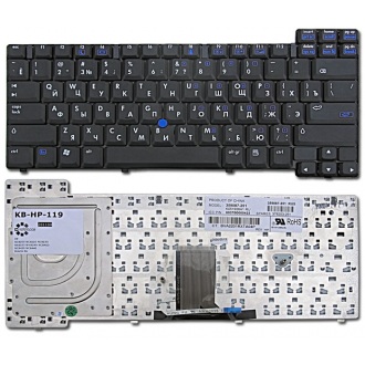 Клавіатура для ноутбука HP NC6200 NC6220 NC6230 NC8200 NC8220 NC8230 NC8240 NC8400 NC8430 NC8440 NW8240 NX7300 NX7400 NX8220 NX8230 NX8240 BLACK RU (з пойнтстіком)