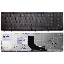 Клавіатура для ноутбука HP EliteBook 8560P 8560W 8570P 8570W, ProBook 6560B 6565B BLACK FRAME BLACK US