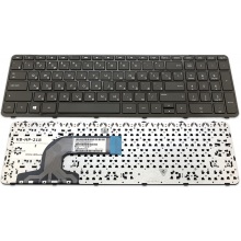 Клавіатура для ноутбука HP 250 G2 255 G2 250 G3 255 G3 Pavilion 15-d 15-e 15-f 15-g 15-h 15-n 15-r, Pavilion Touchsmart 15-n BLACK FRAME BLACK RU