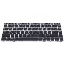 Клавіатура для ноутбука HP EliteBook Folio 9470M SILVER FRAME BLACK RU