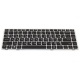 Клавиатура для ноутбука HP EliteBook 8460P 8470P 8470W, ProBook 6460B 6465B 6470B 6475B SILVER FRAME BLACK RU