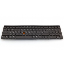 Клавіатура для ноутбука HP EliteBook 8560W 8570W GREY FRAME GREY RU BackLight (з пойнтстіком)