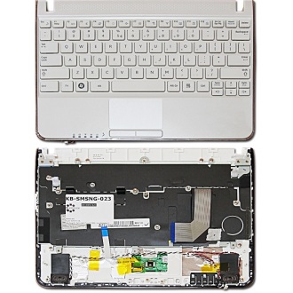 Клавіатура для ноутбука SAMSUNG N210 N220 WHITE US (з кришкою, тачпадом, динаміком)