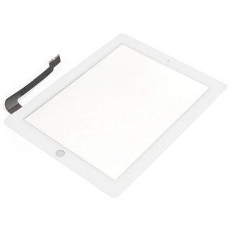 Сенсорний екран (тачскрін) з рамкою для Apple iPad 3, iPad 4, WHITE