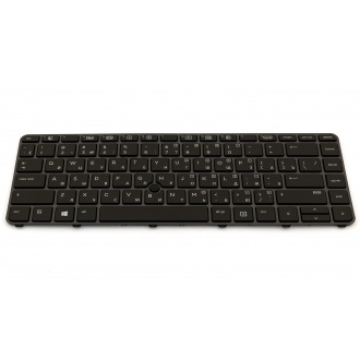 Клавиатура для ноутбука HP EliteBook 745 G3 745 G4 840 G3 840 G4 848 G3 848 G4 GREY FRAME BLACK RU BackLight (с поинтстиком)