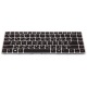 Клавіатура для ноутбука HP EliteBook Folio 9470M SILVER FRAME BLACK RU BackLight