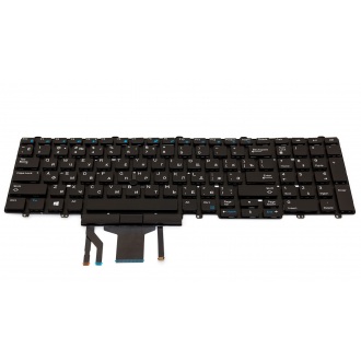 Клавиатура для ноутбука DELL E5550 E5570 5580 5590 5591 Precision M3510 M3710 BLACK RU BackLight (с поинтстиком)