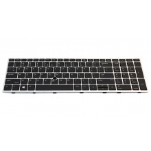 Клавиатура для ноутбука HP EliteBook 755 G5 850 G5 755 G6 850 G6 ZBook 15u G5 SILVER FRAME BLACK US (с поинтстиком)