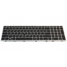 Клавіатура для ноутбука HP EliteBook 755 G5 850 G5 755 G6 850 G6 ZBook 15u G5 SILVER FRAME BLACK RU BackLight (з пойнтстіком)