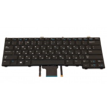 Клавіатура для ноутбука DELL Latitude E7240 E7440 BLACK RU BackLight (з пойнтстіком)