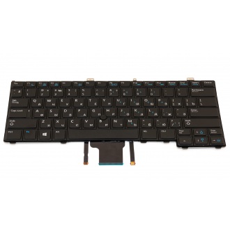 Клавиатура для ноутбука DELL Latitude E7240 E7440 BLACK RU BackLight (с поинтстиком)