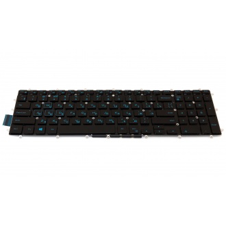 Клавиатура для ноутбука DELL Inspiron 3579 3779 5565 5567 5665 5587 7566 7567 7569 5765 5767 7588 Vostro 5568 BLACK RU с синими буквами BackLight