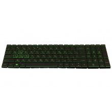 Клавіатура для ноутбука HP Pavilion 15-da 250 G7 255 G7 250 G8 255 G8 250 G9 15-da 15t-da 15-db 17-ca 17-by Pavilion 15-cw 15-dr 15-dx 15-ds 15-dk BLACK RU з зеленими буквами BackLight