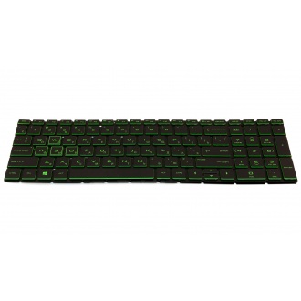 Клавіатура для ноутбука HP Pavilion 15-da 250 G7 255 G7 250 G8 255 G8 250 G9 15-da 15t-da 15-db 17-ca 17-by Pavilion 15-cw 15-dr 15-dx 15-ds 15-dk BLACK RU з зеленими буквами BackLight