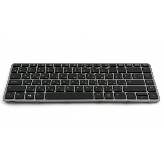 Клавіатура для ноутбука HP EliteBook Folio 1040 G1 1040 G2 SILVER FRAME BLACK RU BackLight