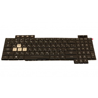 Клавіатура для ноутбука ASUS FX504 FX504GD FX504GE FX504GM FX505 FX705FX80 FX80GD FX80GE FX80GM FX86 BLACK RU Full Colorful BackLight