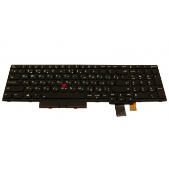 Клавиатура для ноутбука LENOVO ThinkPad Edge P51S P52S T570 T580 BLACK FRAME BLACK RU BackLight