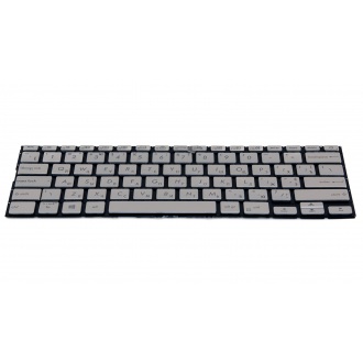 Клавіатура для ноутбука ASUS ZenBook UX433 UX433FA UX434 UX434F UX434FA UX434FL UX434FLC UX434FQ SILVER RU BackLight