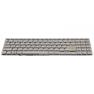 Клавіатура для ноутбука ASUS VivoBook X521 E510 L510 S533 M533 SILVER RU BackLight
